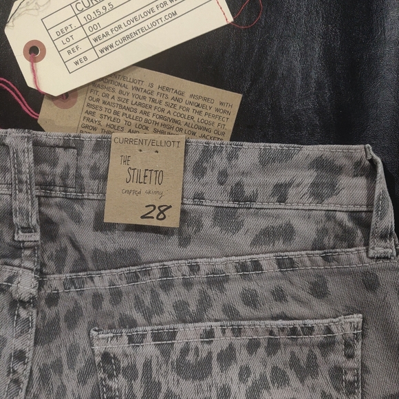 Current Elliott Animal Print Stiletto Jeans - Picture 5 of 6